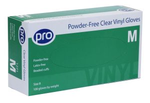 PRO Powder-Free Clear Vinyl Gloves