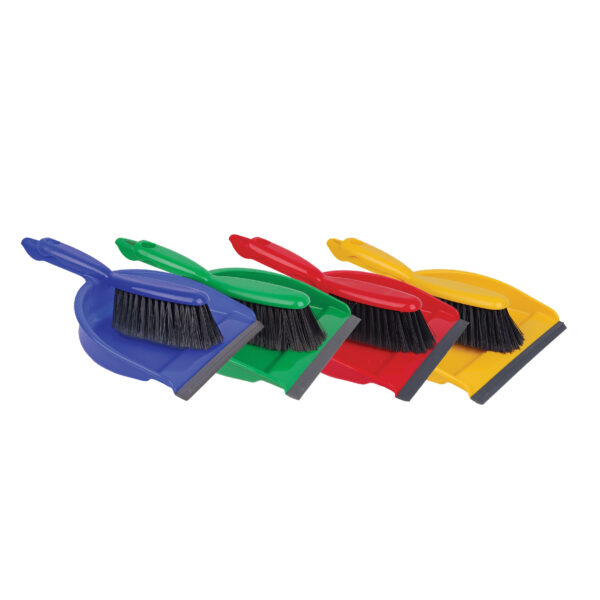 Professional Dustpan & Brush Set – Soft Blue | Red | Green | Yellow