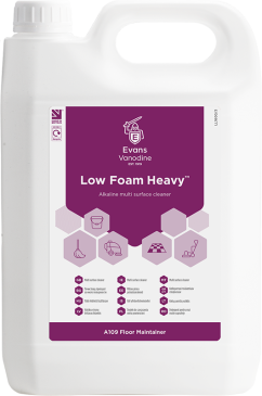 Evans Vanodine Low Foam Heavy Alkaline Multi Surface Cleaner 5 ltr