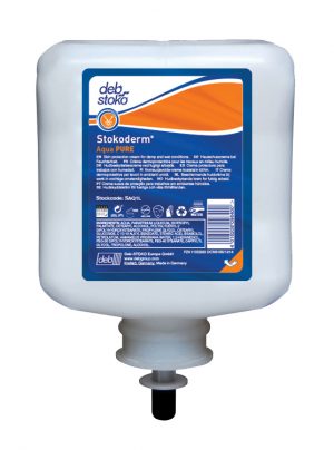 Deb Stokoderm Aqua PURE Skin Protection Cream. 6 x 1 ltr Cartridge