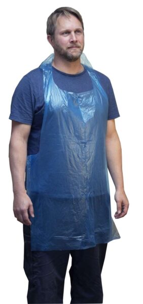 Poly Apron Disposable Blue | White 100 \ 1000