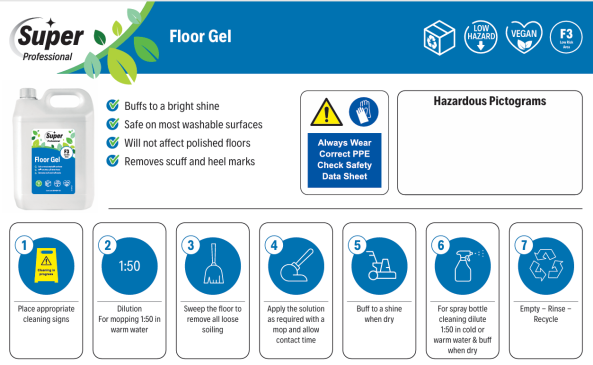 Lemon Gel Damp Mopping & Spray Cleaning 5 ltr