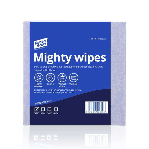 Mighty Wipe Heavy-Weight Cloths 38x38cm 10 per pack
