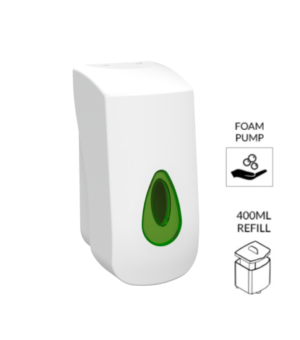 Modular Bulk Fill FOAM Soap Dispenser White Plastic 400ml