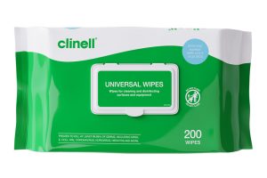 Clinell Universal Sanitising Wipes – 200 Wipes Soft Pack