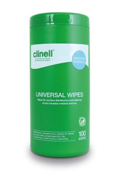 Clinell Universal Sanitising Wipes - 100 Wipes Tub