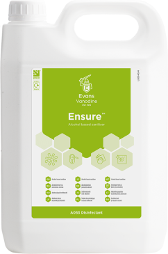 Evans Vanodine Ensure Alcohol Based Sanitiser 5 litre