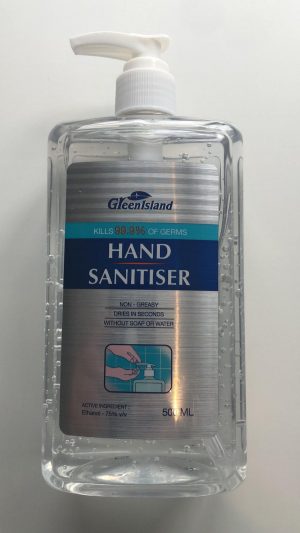 Hand Sanitising 75% Alcohol Gel 500ml Pump Bottle