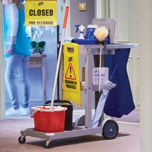 Jolly Trolley For Safe Transportation of Cleaning Products & Liquids