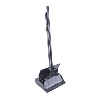 Lobby Dustpan & Brush Powder Coated Black
