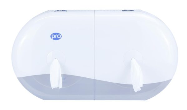 10603 PRO Twin Mini Centrefeed Toilet Tissue Dispenser White
