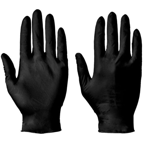 12671 Supertouch Black Nitrile Medical Gloves X-Large