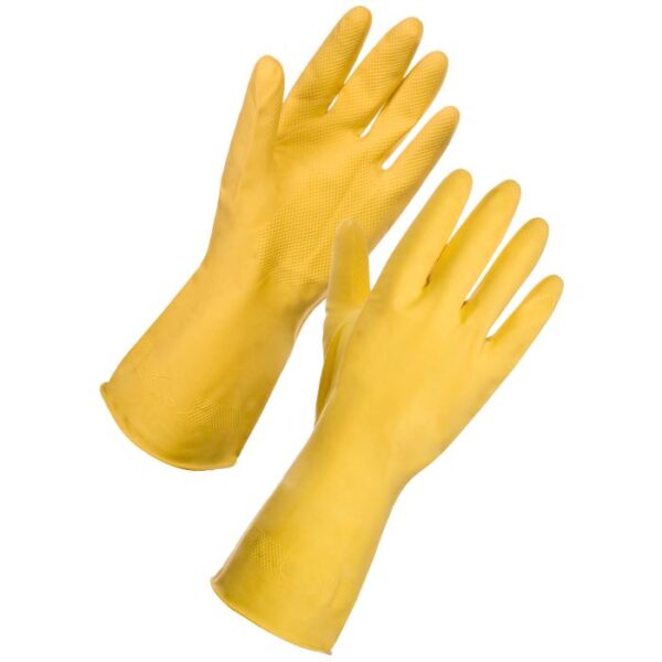 Household Latex Cleaning Gloves Yellow