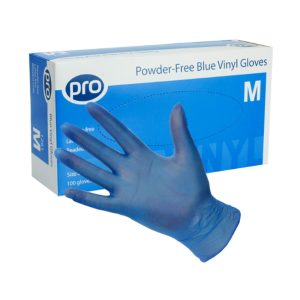 Pro Powder-Free Blue Vinyl Gloves Extra-Large