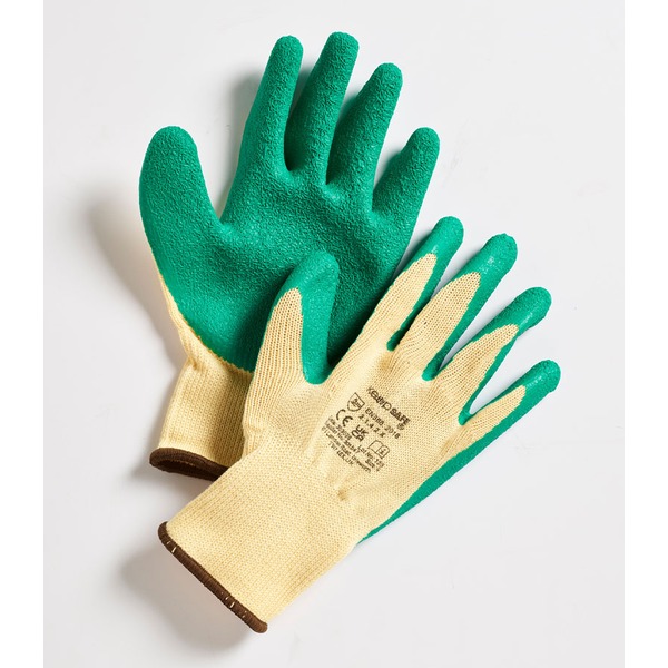 600Wx600H-303026 Grip Latex Palm Coated Glove Yellow/Green