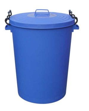 110 litre Bin C/W Clipon Lid Blue