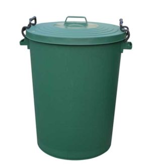 110 litre Bin C/W Clipon Lid Green