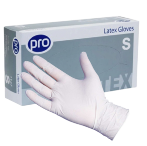 PRO White Latex Gloves Powder-Free Small