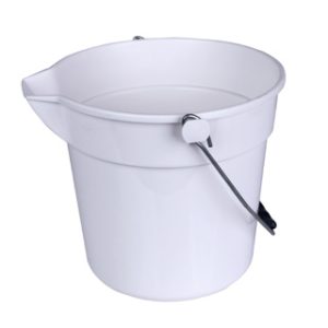 Round White Bucket With Spout 10 litre