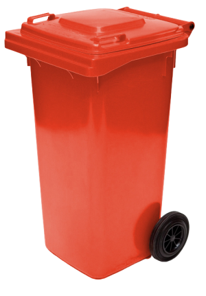 120 Litre Red Wheelie Bin