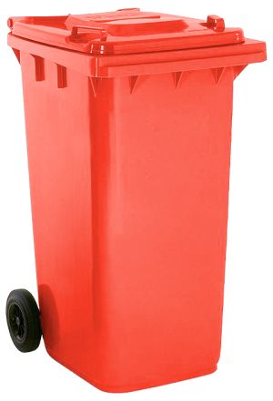 240 Litre Red Wheelie Bin